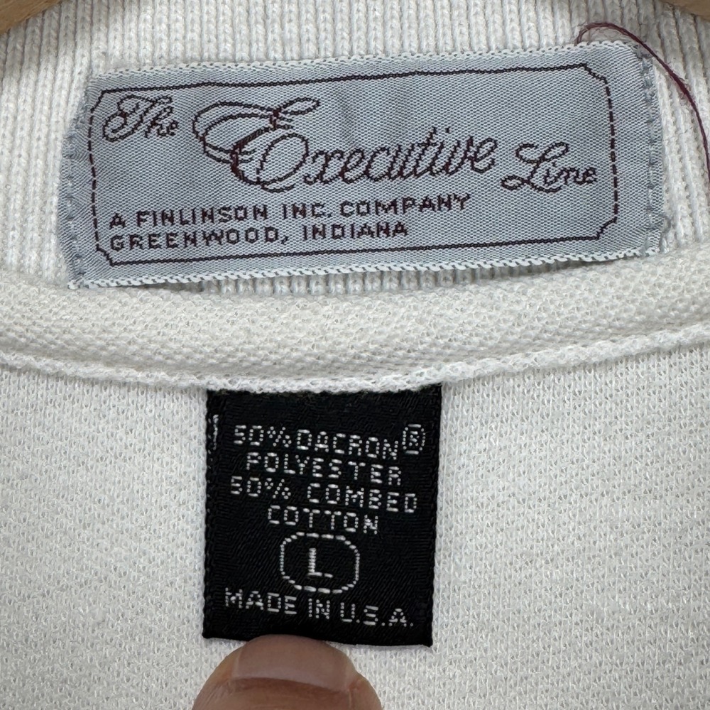Vintage 1987 Pan Am Games Indianapolis Polo Shirt Men Large White Wicking *READ - Picture 6 of 10